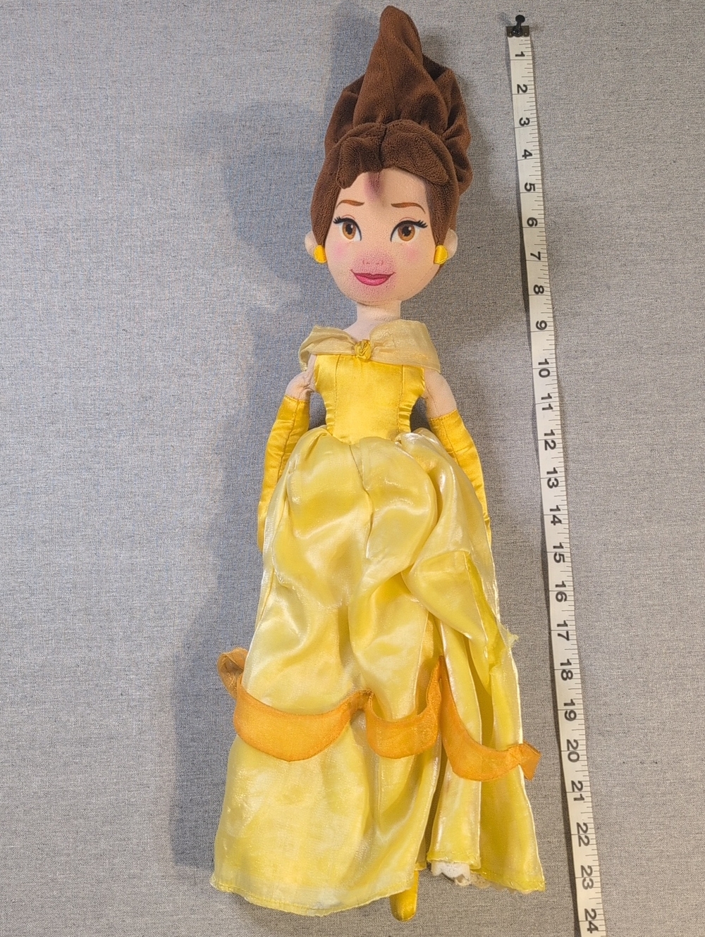 Belle Beauty And The Beast Doll Stuffed Plush Yellow Dress Disney Store 20”